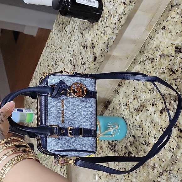 Michael Kors Blue Mini Satchel Bag - Picture 6 of 7
